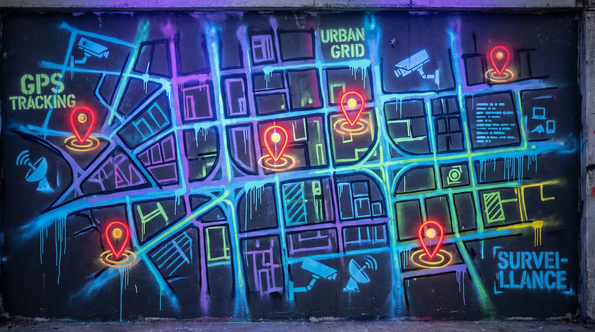 与黑道大佬在一起的365天第二部 狗仔追踪地图 - 城市涂鸦风格